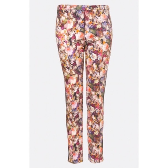 Topshop Hydra Floral Skinny Cigarette Ankle Pants - Picture 1 of 8